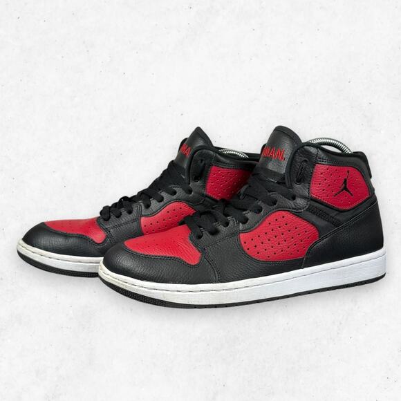 Nike Air Jordan Access Black Red Bred Banned Sneakers AR3762-006 Mens Size 10.5